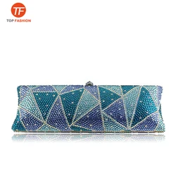Factory wholesales Large Evening Bag Crystal Rhinestone Clutch Purse Bling Evening Handbag for Party