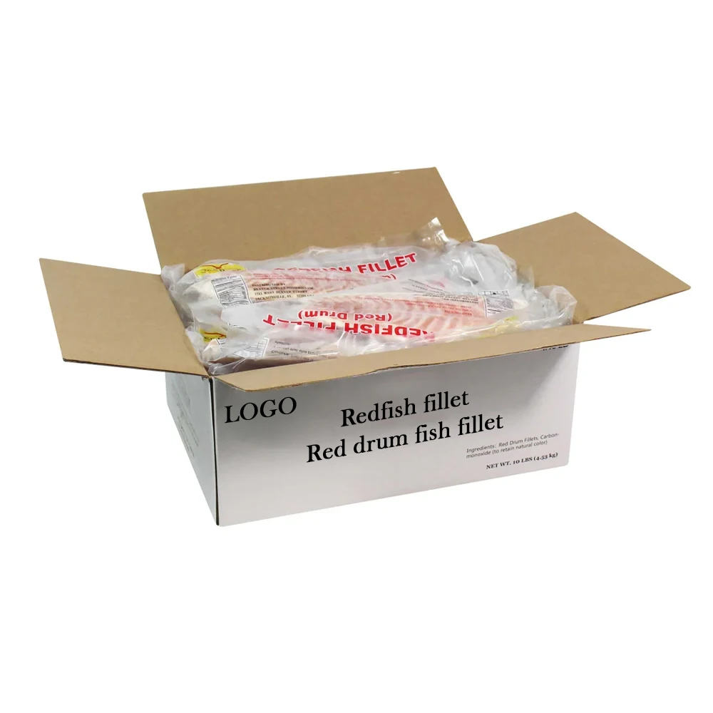 Skinless boneless redfish fillets iqf 4-6oz 6-8oz iwp ivp 8-10oz 10oz up red drum fillet frozen redfish fillet