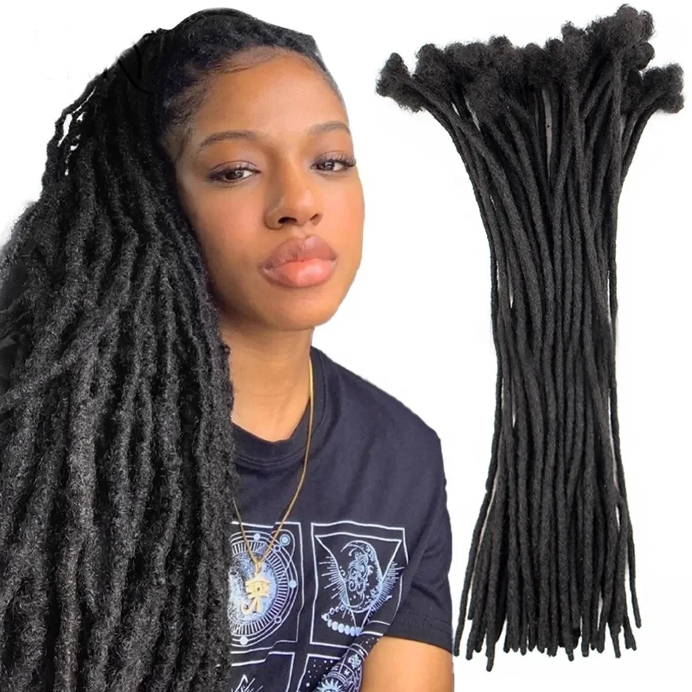 Whosale Price Human Hair Microlocks Sisterlocks Dreadlocks Extensions Full Handmade (Width 0.4cm) 100% Human Hair