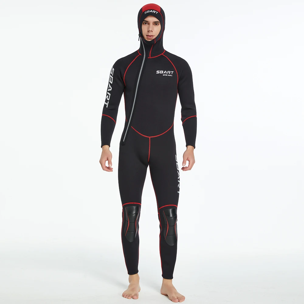 SBART Spearfishing Suit Swimming Surfing Clothing Neoprene Zipper Wetsuit High Quality Long Sleeve for Kayak 1.5mm Adults
