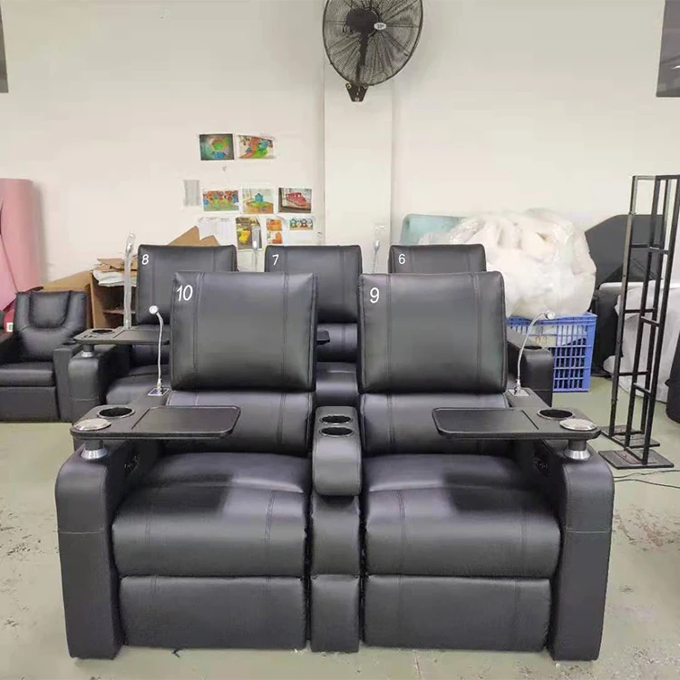 Wholesale OEM ODM Comfortable Furniture Luxury Adjustable Leather Electric Recliner Sofa Home Theater Chair