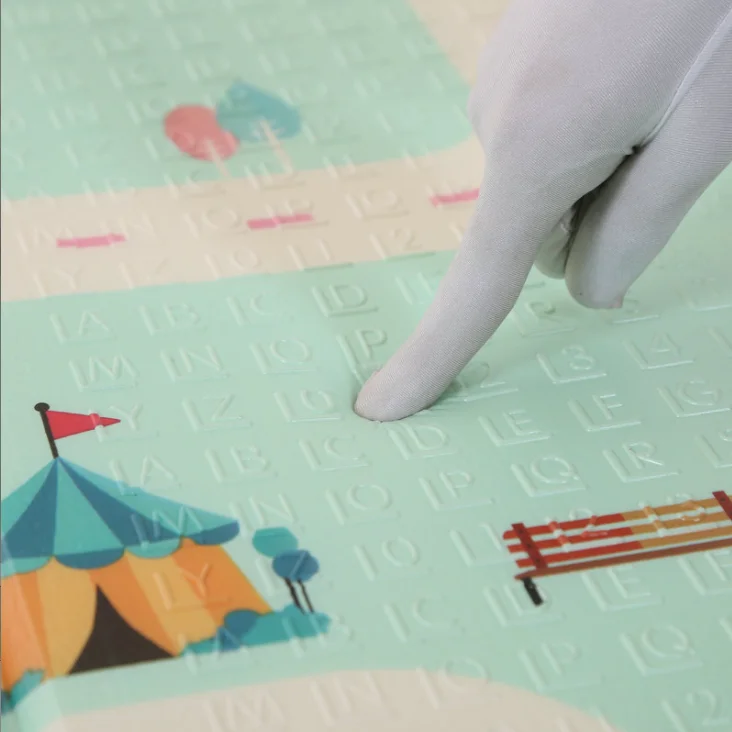 XPE Eco Friendly Custom Designed Rubber Fold Slippery Game Play Mat Soft Sublimation Print Toy