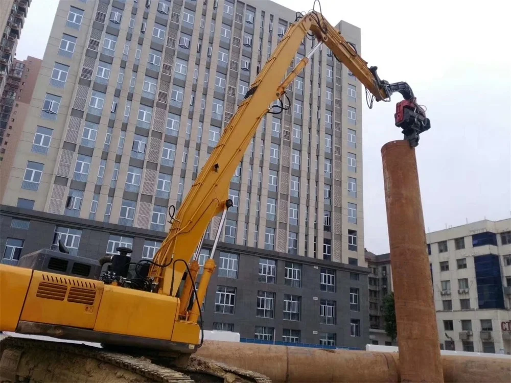 pile driver machine excavator mounted pile driver arm pile driving boom for excavator