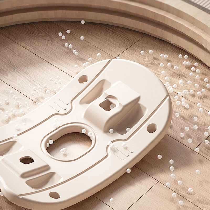 newest kindergarten Multipurpose trampoline home use car rocker kids plastic rocking horse toy with plush and balance board