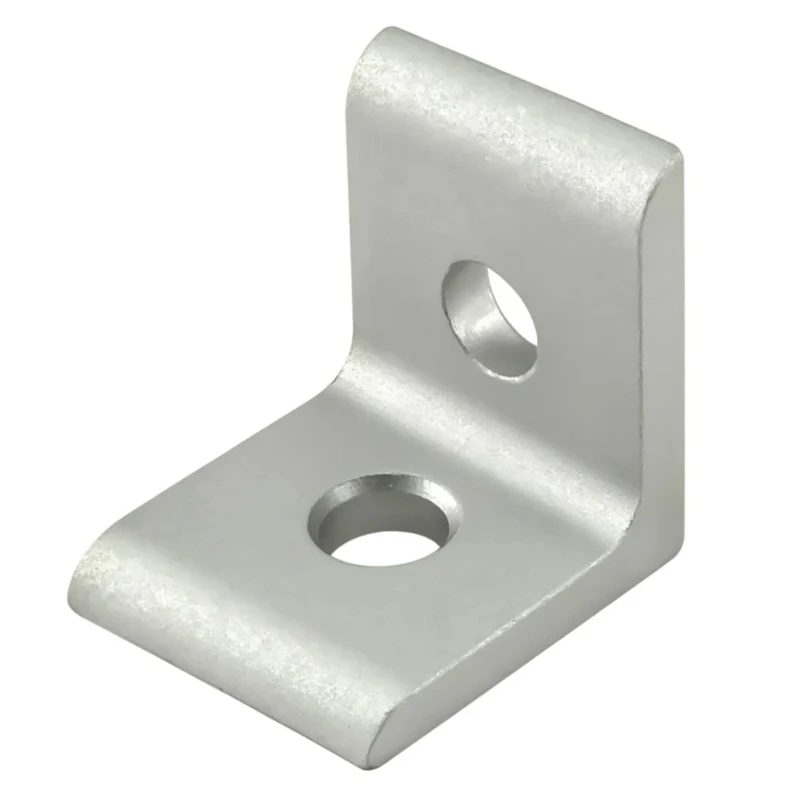china manufacturer oem 15 series 2 hole slotted L shape cnc aluminum inside Corner Bracket for aluminum profiles 10/15 inch