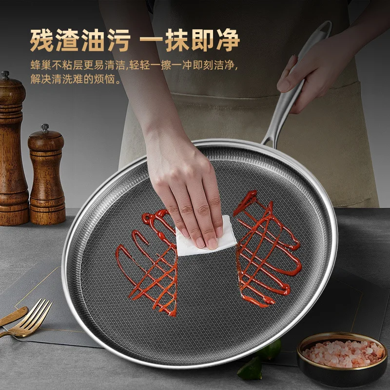 316 Stainless Steel Honeycomb Non Stick Barbecue Plate Outdoor Camping  Frying Baking Pancake Pan