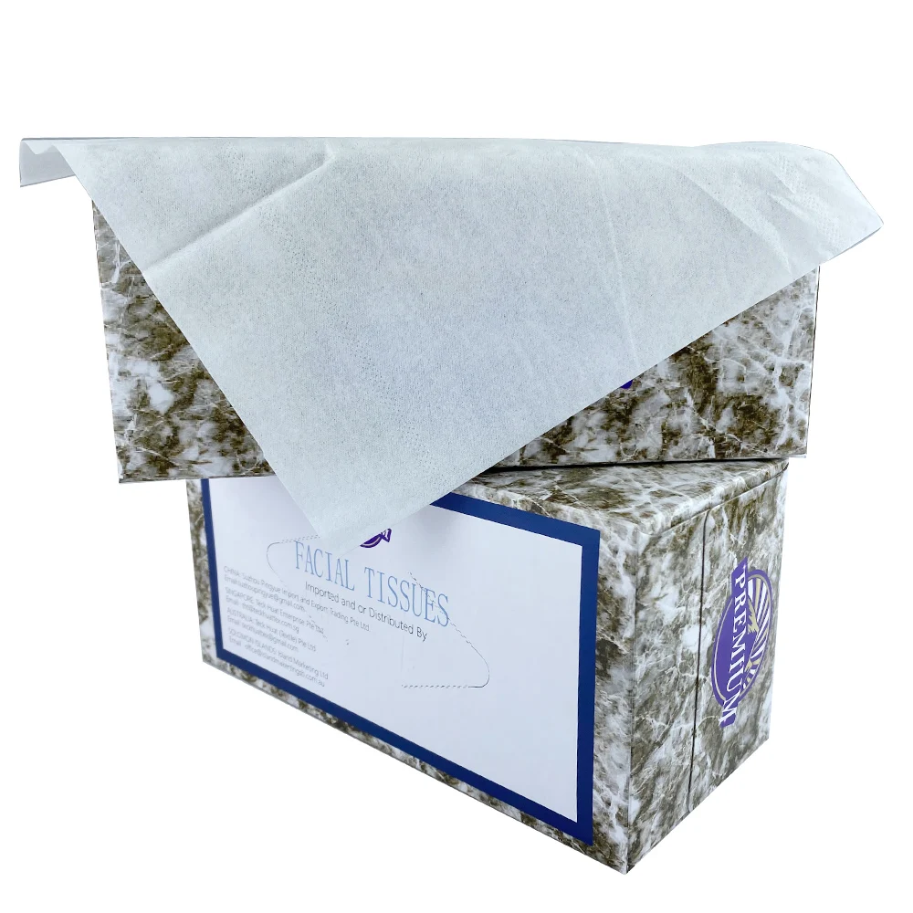 Top Quality Customized logo cheap facial tissue paper for home 180 sheet 2 ply  brands names tissu tulle 3d vert menthe