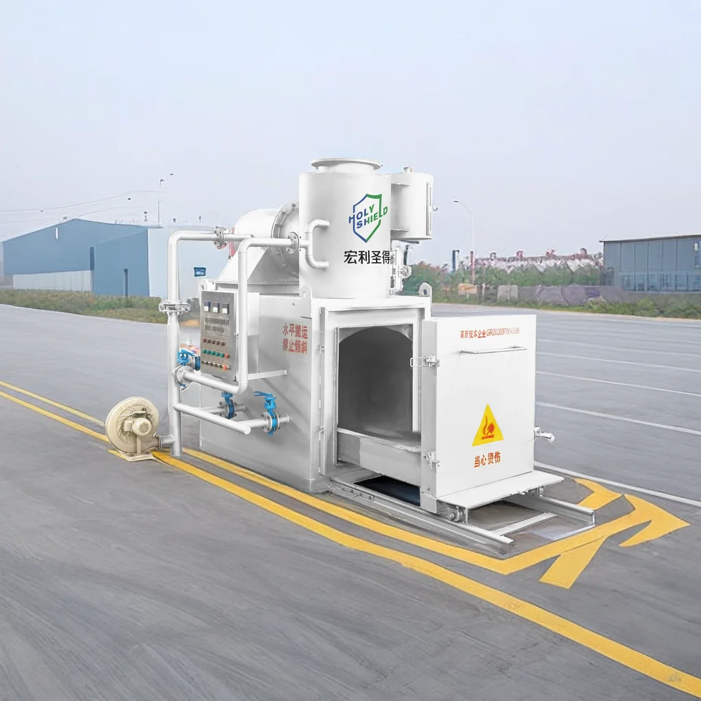 Small push-pull mobile animal incinerator prices body cremation pet funeral farm pet hospital