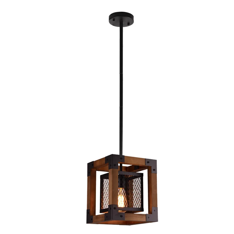 High quality antique lantern wood pendant light lamp for indoor decor