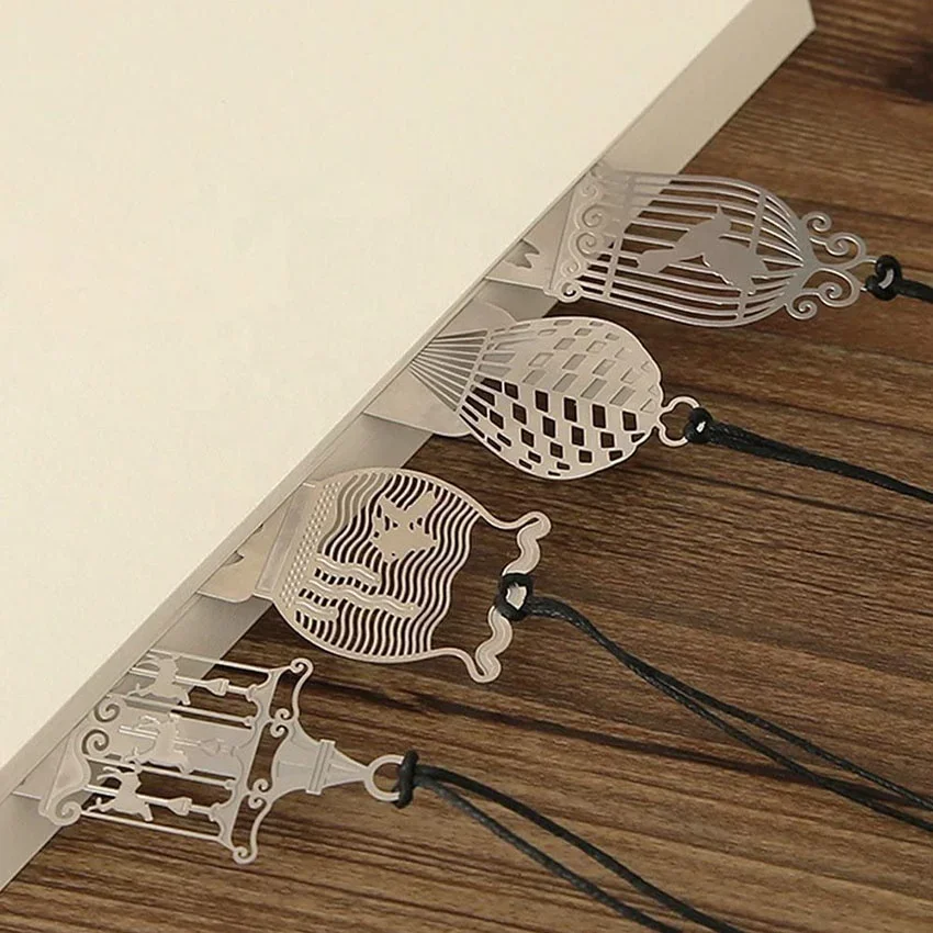 Custom Multifunctional Hollow Out Bookmarks Template Portable Stainless Steel Painting Drawing Graffiti Ruler Stencil