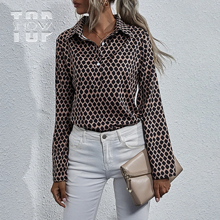 Leisure Vintage Shirts Button Lapel Cardigan Top Lady Loose Long Sleeve Oversized Shirt Womens Blouses Casual Tunic Blusas