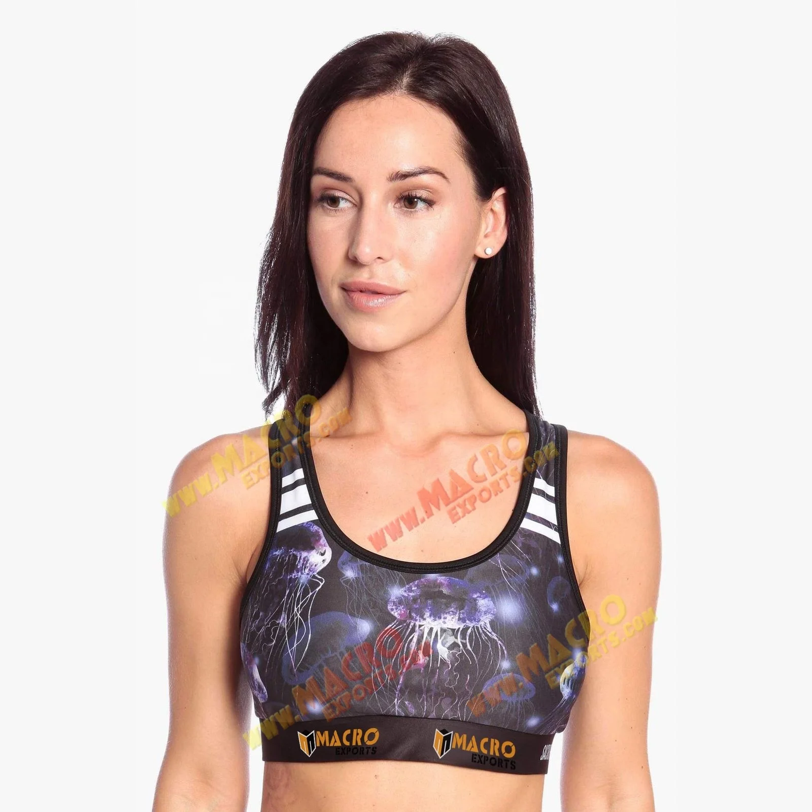 Sports Bra Under wired Molded Padded High Impact Women Sports Bras Seamless Crop Top