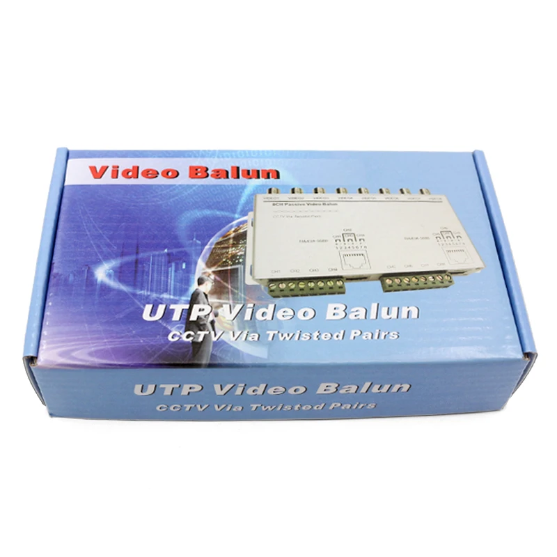 HDTVI/HDCVI/AHD-CCTV Accessories 8ch Passive Video Balun with CE FCC ROHS 2 years warranty for cctv asseccories