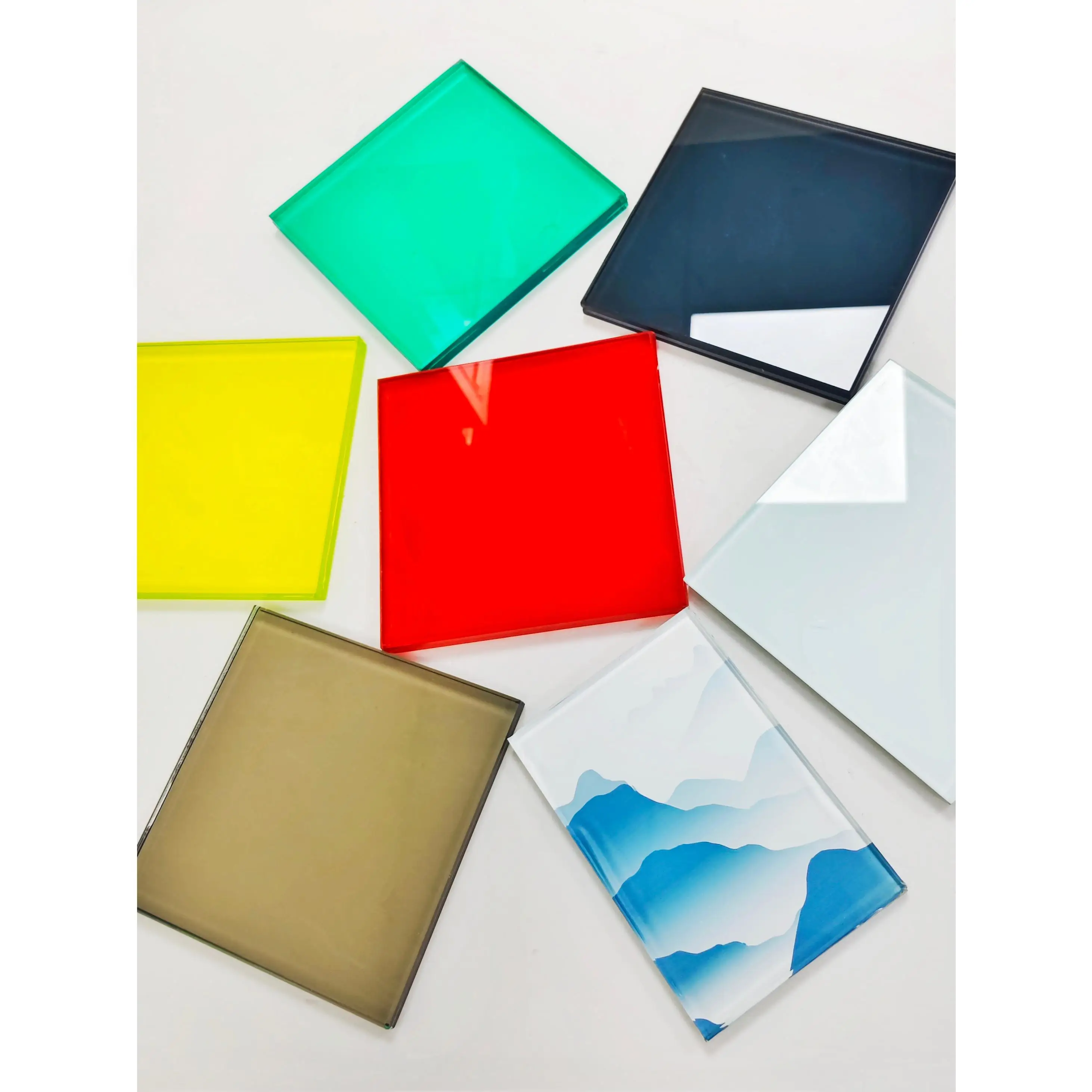 Customized 4mm 5mm 6mm 8mm 10mm 12mm Float Gradient Colored Tinted Glass Tempered Safety Glass Wholesale