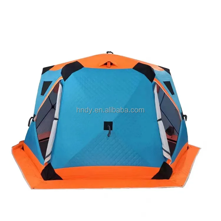 Шестиугольная переносная укрытие для подледной рыбалки, уличная палатка с изолированным слоем
