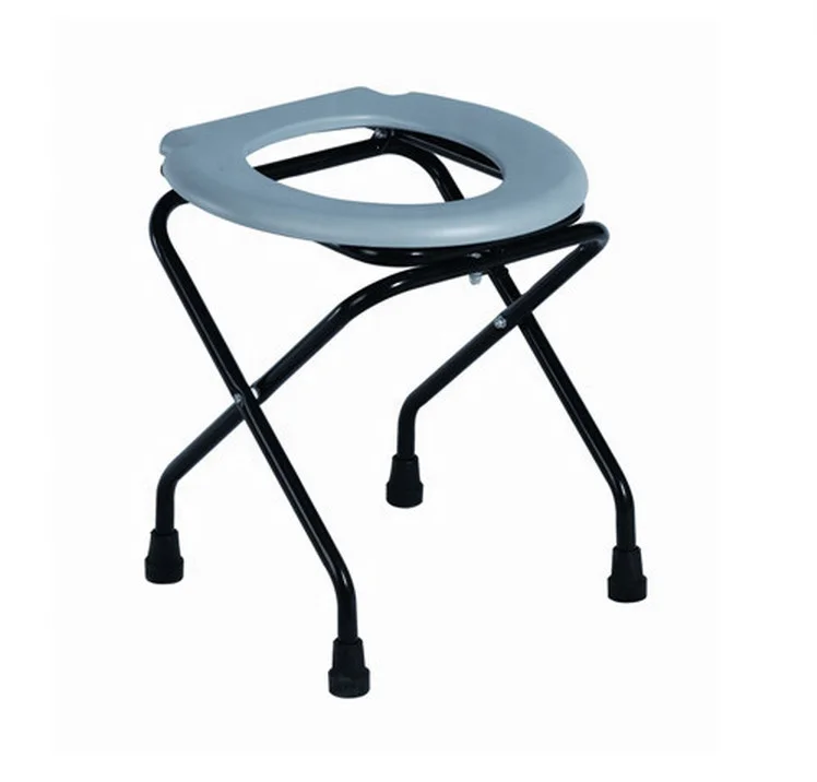 Healthcare Foldable Powder Coated Steel Frame Toilet Commode Chair Simple /Lightweight/Convenient