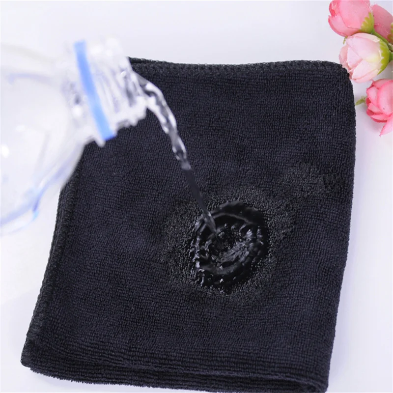 Black Microfiber Towel for Kitchen, Microfiber Towel for Car, Microfiber Towel