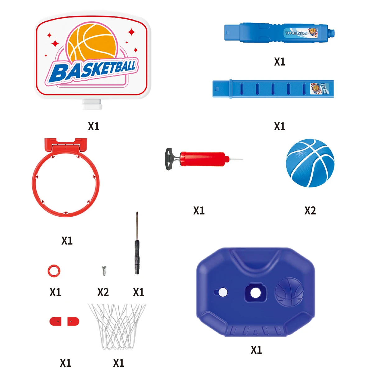 Toddler Basketball Hoop Height Adjustable Kids for Indoor Outdoor Play Portable Goal Poolside Swimming Pool Toy Boys Girls