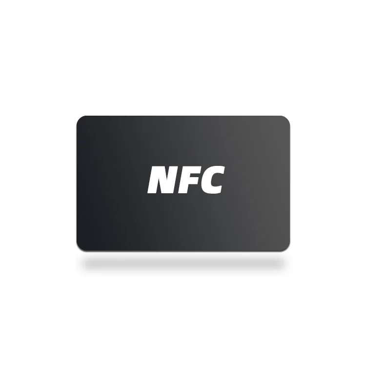 Matte Black Plastic Waterproof PVC NFC RFID Card Custom Rewritable Digital Business Card 13.56mhz Rfid Mifare Classic Smart Card