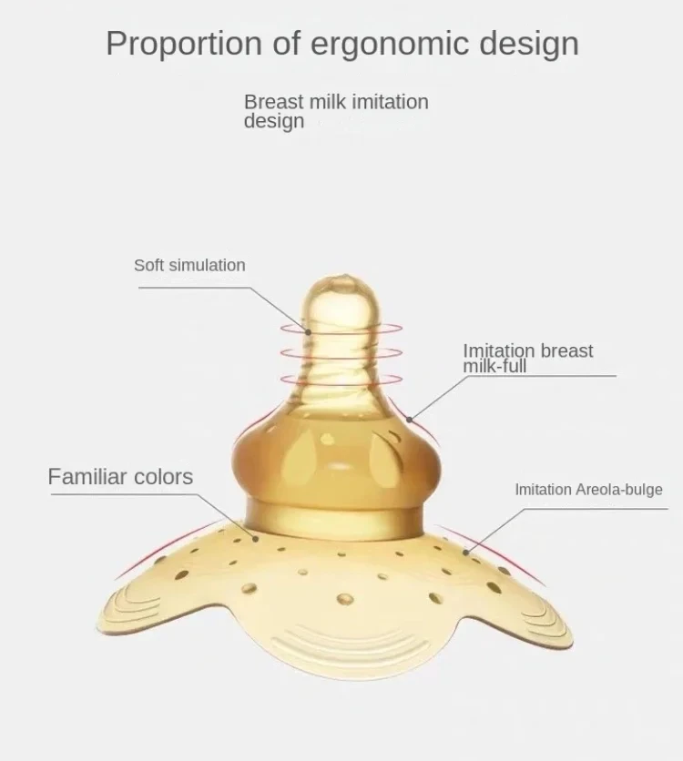 2pcs Silicone Nipple Protectors Feeding Mothers Nipple Protection Cover Breastfeeding Mother Milk Portable Nipple Anti-overflow