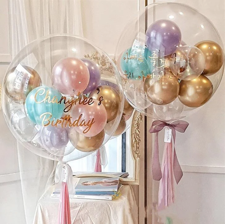bubble balloons factory wholesale 10/18/20/24/36 inch pvc clear transparent bobo bubble balloon