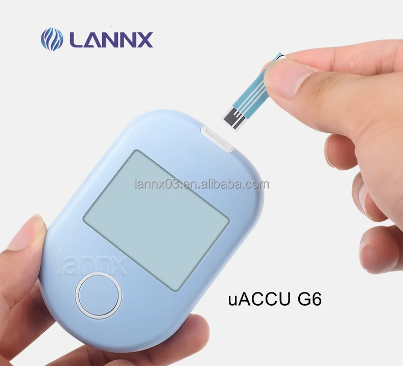 LANNX uACCU G6 Custom Diabetes products Digital Blood Glucose Meter with glucose Test strips Blood Glucose Monitoring Meter