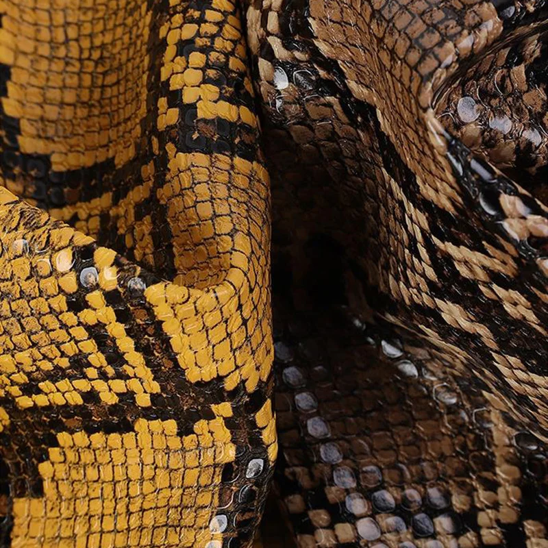 synthetic leather python pattern  is used for luggage, decoration, shoe materials, handbags, furniture soft bags, belts, etc.