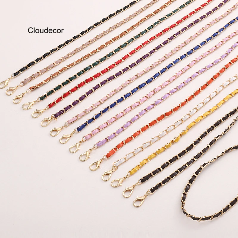 Black Leather Crossbody Lanyard Necklace Chain For Phone Case Cover Strap Long Mobile Phone Chains 120cm Phone Shoulder Strap