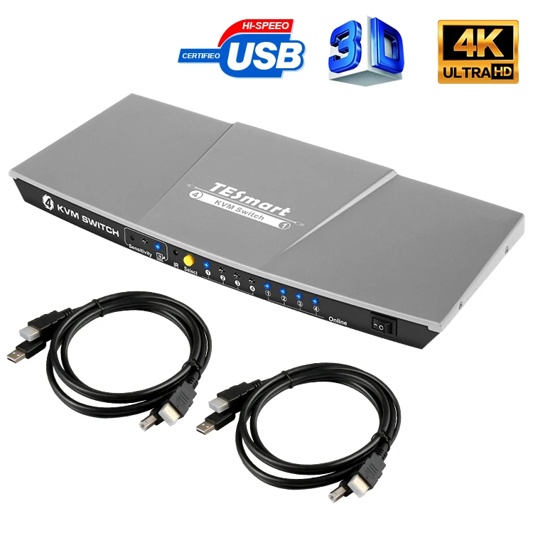  Умный 4-портовый USB HDMI KVM-коммутатор с поддержкой устройств 4k 2