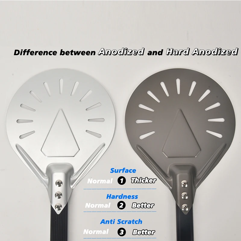 7/ 8/ 9 дюймовая лопатка для пиццы алюминиевая Лопата короткий инструмент силиконовая ручка твердое покрытие