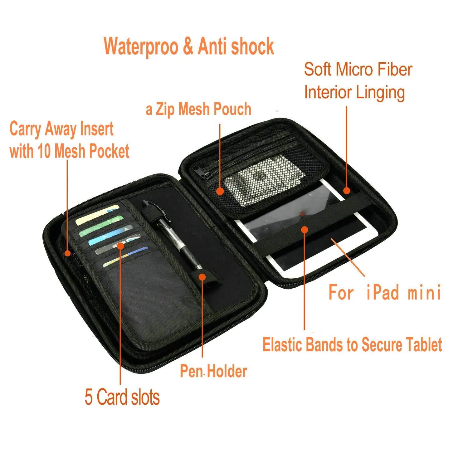 Factory Directly Travel Universal Cable Organizer Electronics Accessories Cases For Various USB, Phone, Charger and Cable