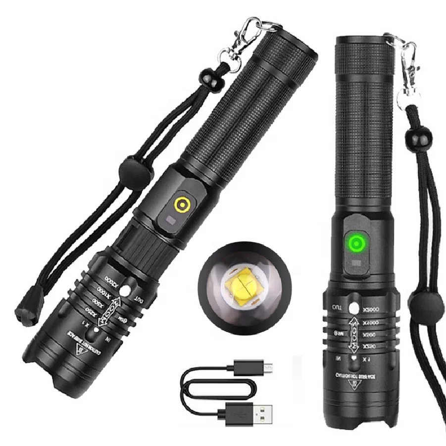 Powerful ScalableXHP50Luminous Diode FlashlightUSBRechargeableFlashlightTacticalBatterFlashlight Other Camping HikingEquipment
