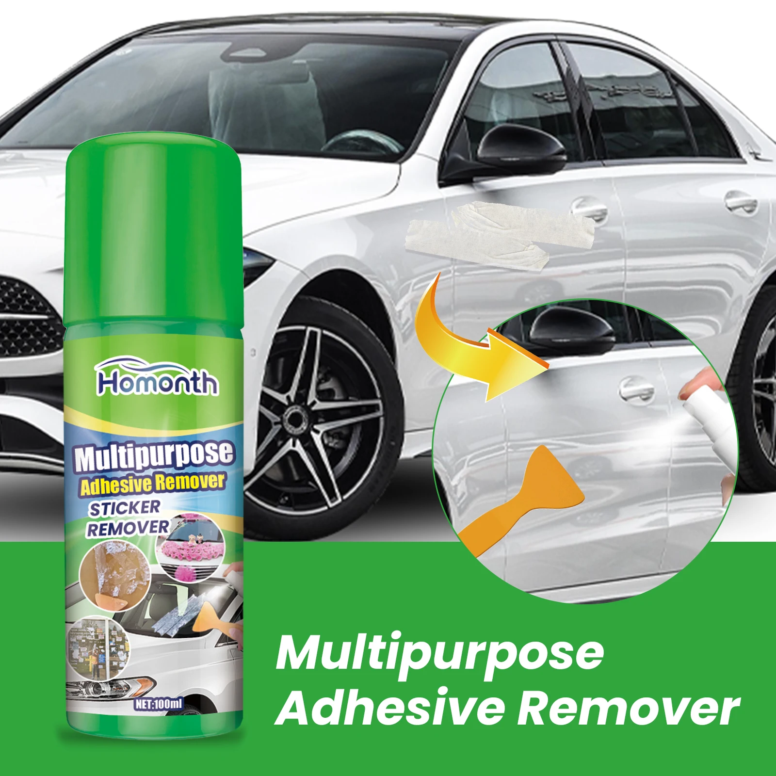 Homonth Adhesive Paper Easy Removal Multipurpose Super Glue Remover Deep Cleaning Glue Remover Spray