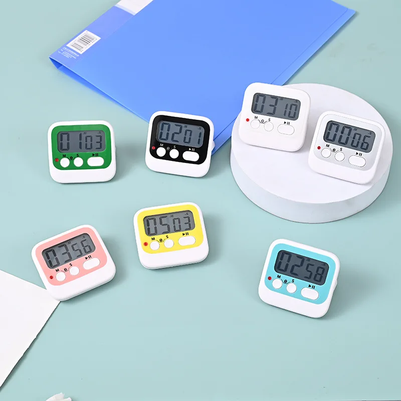 Mini magnetic digital kitchen timer pocket digital kitchen timer plastic countdown refrigerator magnet timer