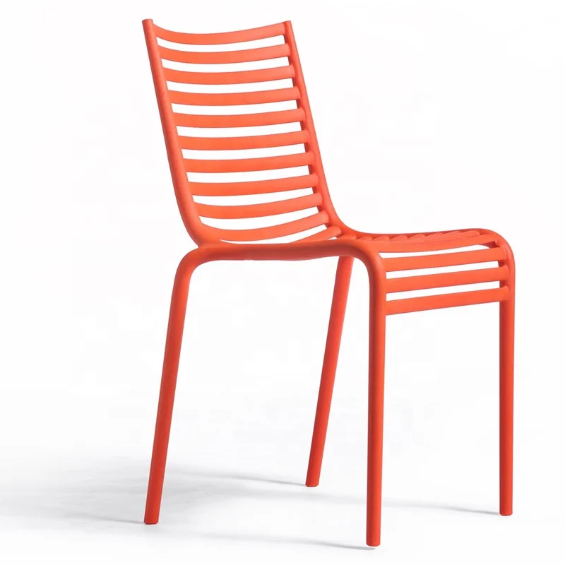 Morezhome modern stackable adult plastic american diner garden dining chairs for garden