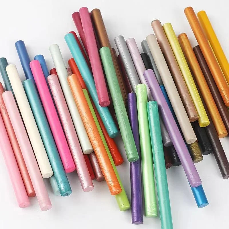 Hot Sale Vintage Seal Stamp Glue Gun 80 Colors Paraffin Sealing Wax Sticks for Invite Envelope Gift