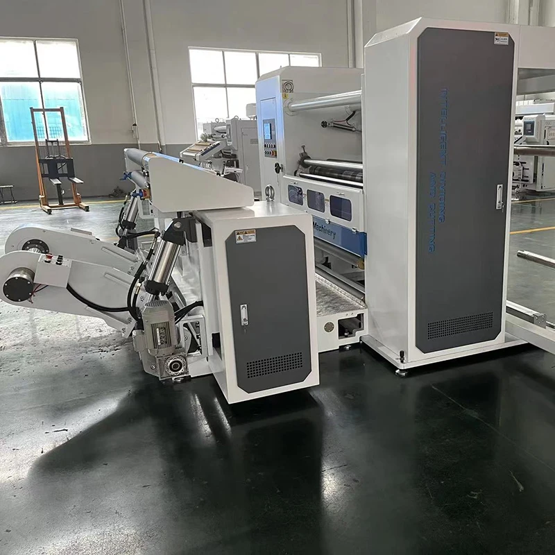 HTF-ST Hanplas Automatic Lamated Foil label Film paper Slitting Machine Slitter Rewinder Machine
