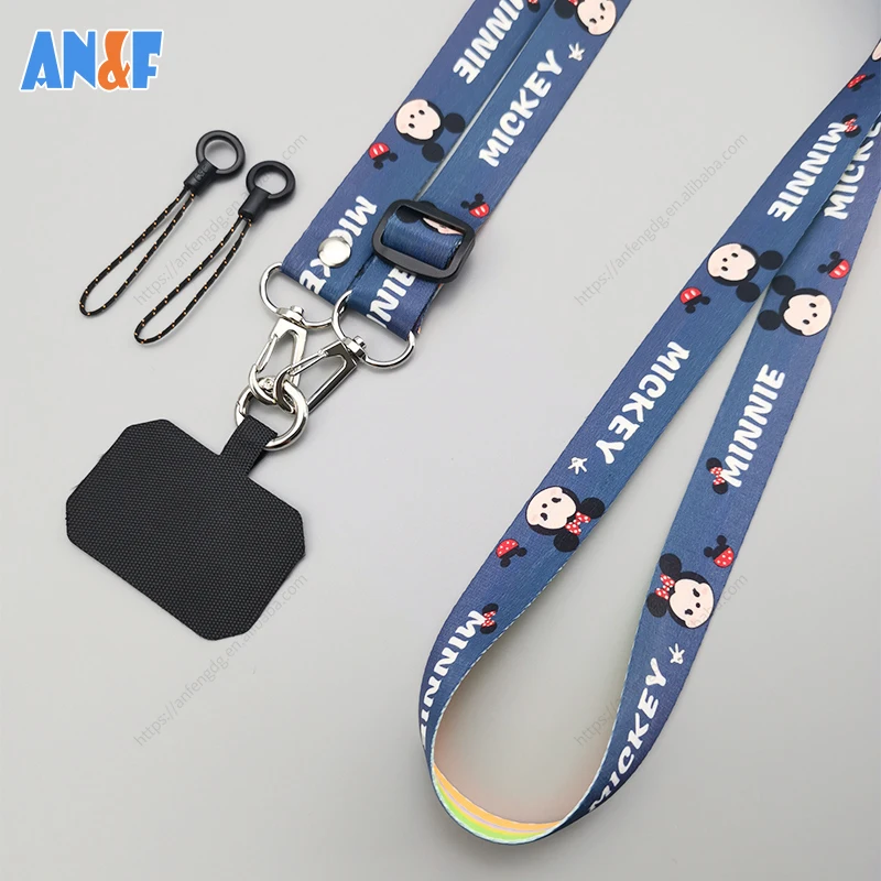 Wholesale Adjustable Universal Neck Cell Phones Patch Strap Mobile Nylon Mobile Phone Straps Lanyard