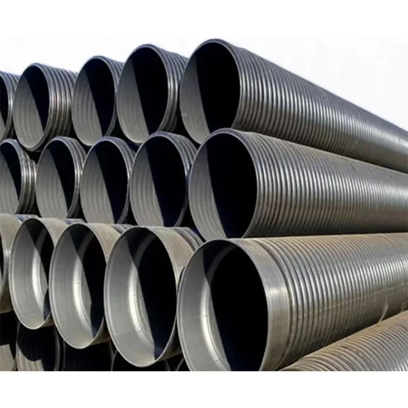Sewage system Double wall corrugated Black 80mm 40 inch hdpe pipe reliance hdpe pipe price list manufacture