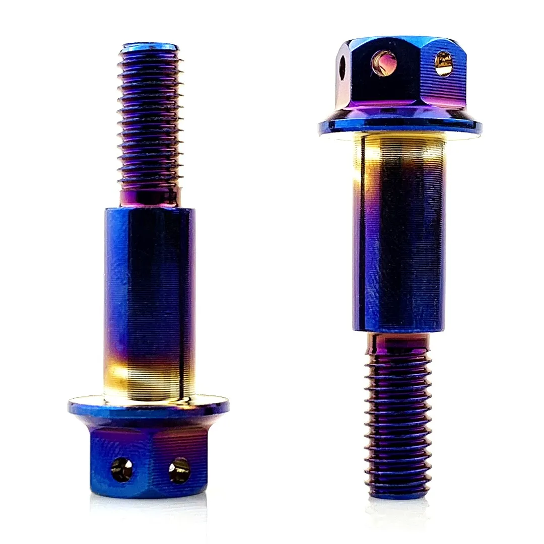 Y15ZR modified screw M6 flange burning titanium horn outside hexagon screw OEM