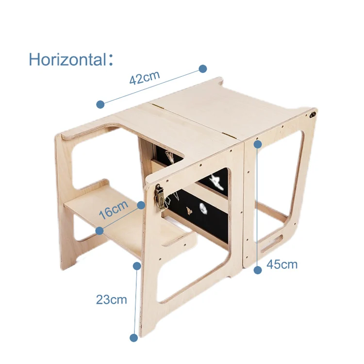 Montessori Footstool Modern Kid Foldable Kitchenhelper Step Stool Learning Learning Tower Montessori