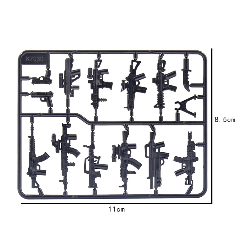 Wholesale Mini Little Weapons Pack Soldier Figures Rifle Gun Weapon Cargo Box Assemble Military Accessories Building Block Kid