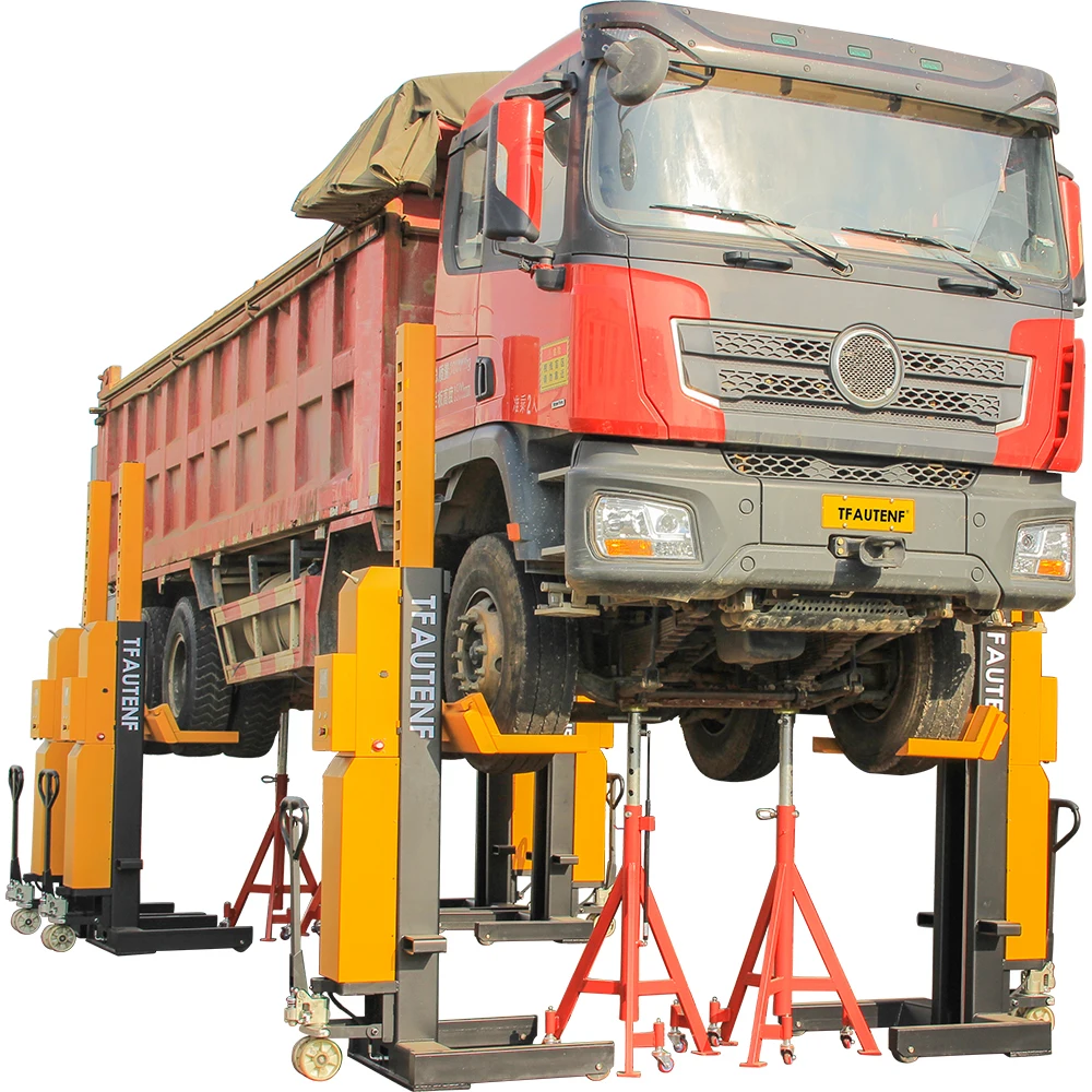 Truck repair and maintenance wireless heavy duty mobile column truck lift