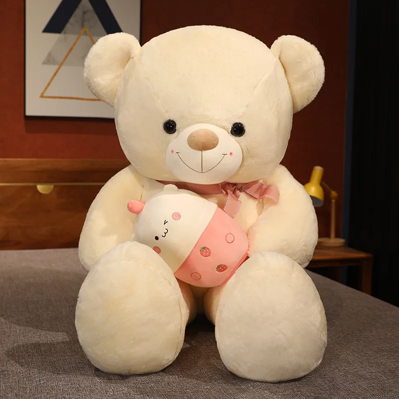 Customize Big Teddy Bear Plushies Toys with Boba Plushie Custom OEM Giant Bears Plush Toy 100 CM