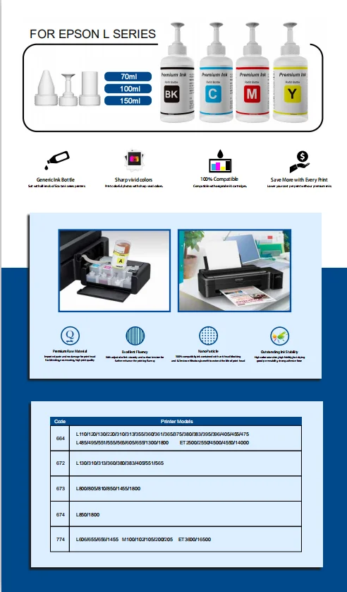 GI-23 GI-43  23 43 Trendvision Compatible Bottle Water Based Refil tinta for CN GI 6 series  ink
