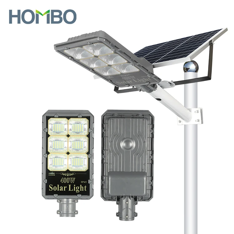 HOMBO Aluminium Outdoor Streetlight Road Light 60w 100w 200w 300w 400w LED Solar Street Lamp