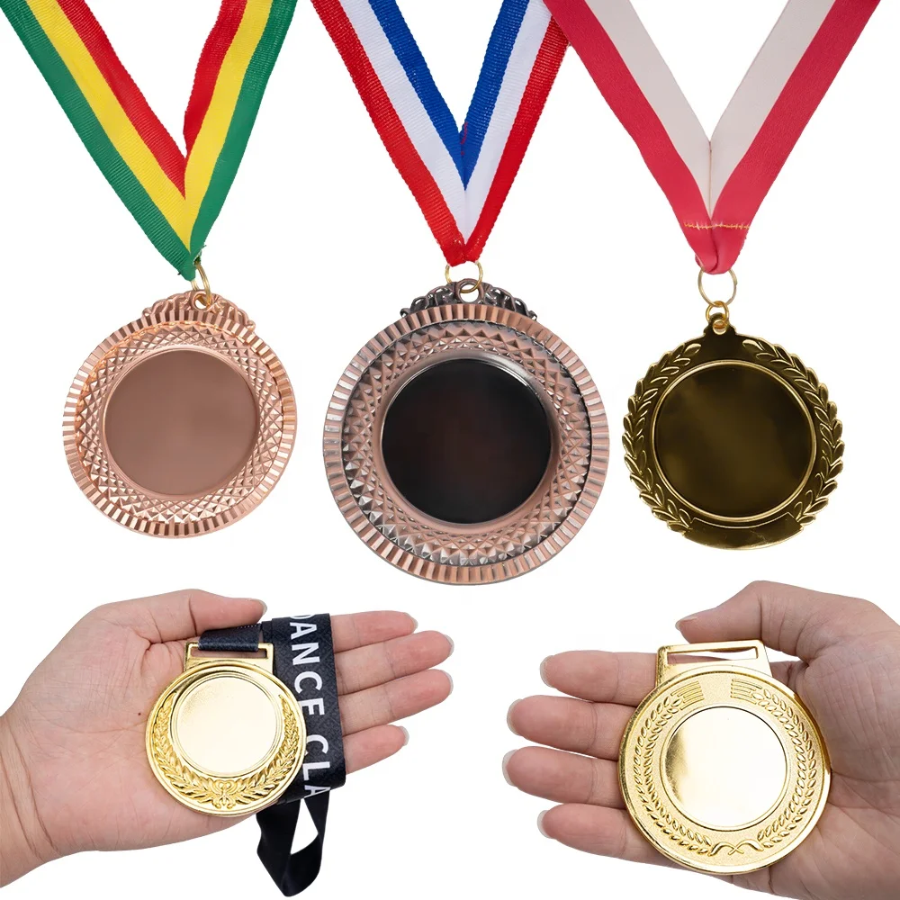 Medal Manufacture Custom Marathon Running Football Judo Soccer Taekwondo Gymnast Blank Gold Metal Sport Award Trophy with Ribbon