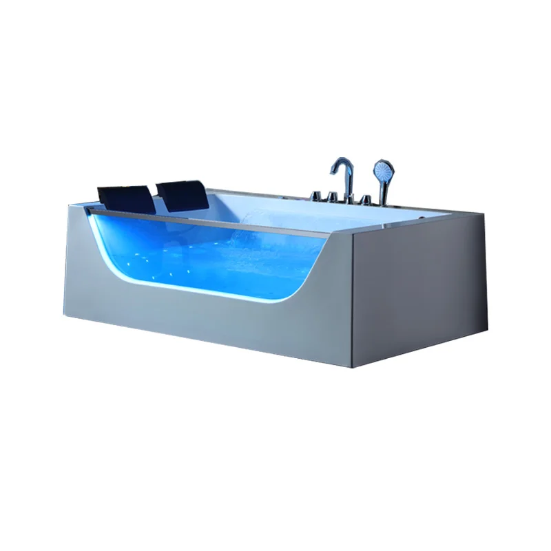 sea view window two person indoor BATH TUB acrylic Bathtubs Whirlpools with faucet and two pillows