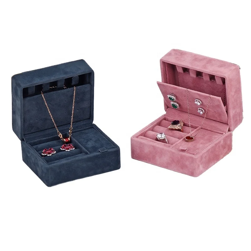 Exquisite jewelry  business travel jewelry portable flannel jewelry case