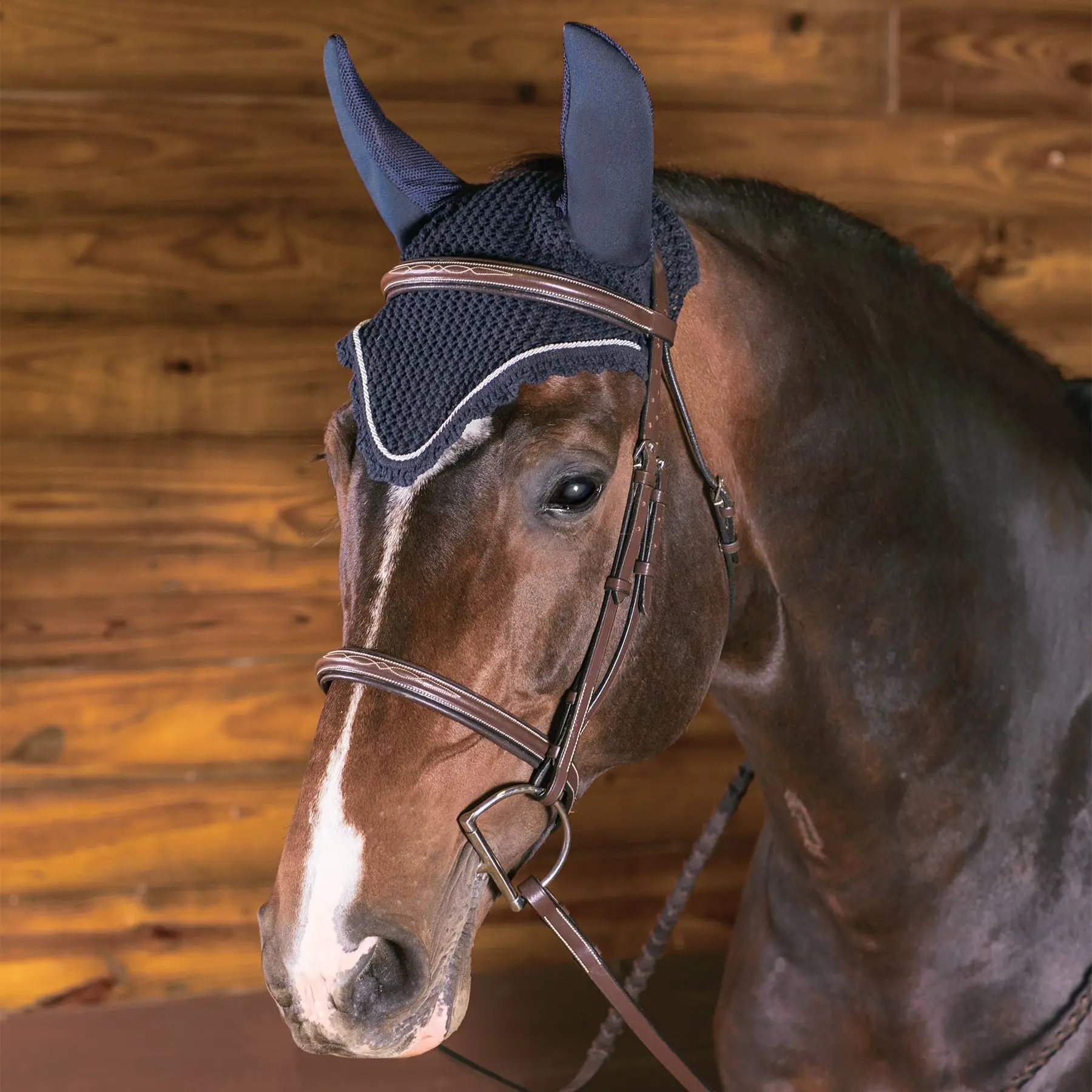 
 Нахлыстовая вуаль для конной лошади/капот для ушей лошади/вязаная сетка для ушей лошади  